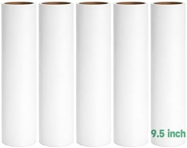 5 Pack 9.5 Inch Lint Roller Refills, 60 Sheets Per Roll by AeloriaStar
