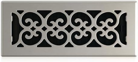 Decor Grates SPH412-NKL Floor Register, Brushed Nickel Finish by DecorGrates