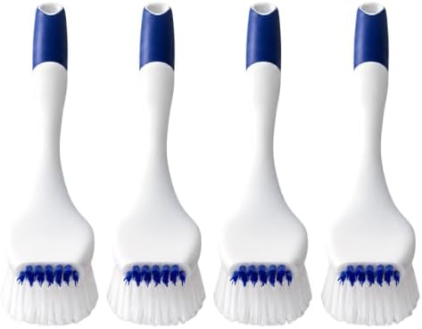 ITTAR Kitchen Dish Brush with Handle, Heavy Duty Scrub Brush with Built-in by ITTAR