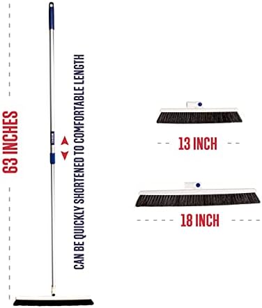 Candor Rotatable Push Broom | 63 Inch Long Lightweight Flexible Cleaning Brush - Image 6