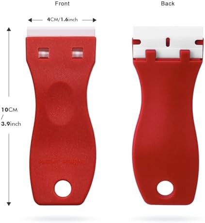 FOSHIO 2PCS Plastic Razor Blade Scraper Tool and 100PCS Plastic Blades - Image 3