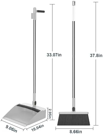 37.8in Broom and Dustpan Set Foldable Hand Brooms - Image 2