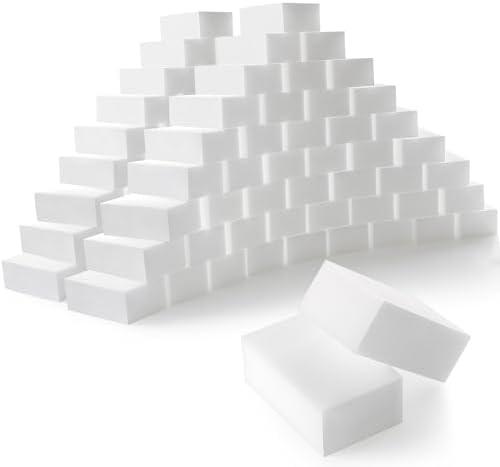 100-Pack Magic Cleaning Sponges Eraser, 3.1"x1.9"x1.2" by TRENDBOX