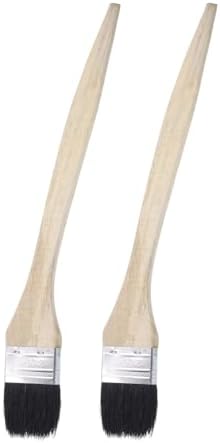 uxcell 2pcs Bent Radiator Paint Brush 2" Width Curved Wall Paint Soft Bristle by uxcell
