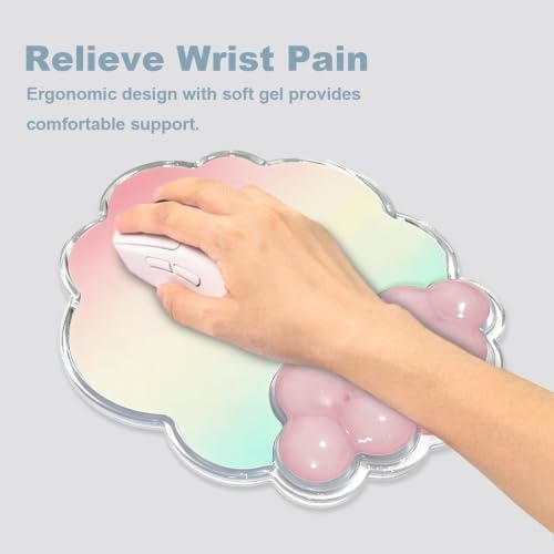 Pastel Cloud Wrist Rest and Gel Mouse Pad Support - Image 6
