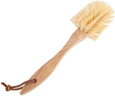 Redecker Dish Brush Set, Tampico Fiber, Curved Handle, 2 Pack – Wrap-Around - Image 3