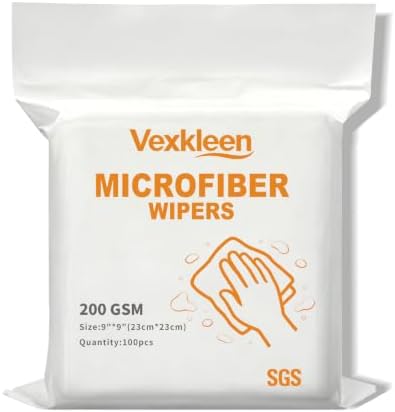 9" x 9" Durable & Absorbent Microfiber Wipes by PrecisionCleanroomSupplies