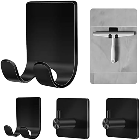 CGBE Shower Holders for Razors, 2 Pack Squeegee Holder and 2 Pack Razor Holder by CGBE