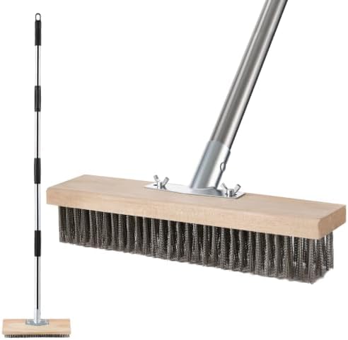 Mitclear Wire Brush Long Handle 57'' Remove Moss on Deck Concrete Patio by Mitclear