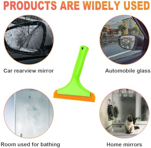 KVAEY 2PCS Small Silicone Window Squeegee, 5.9 Inch Car Windshield Water Blade - Image 5