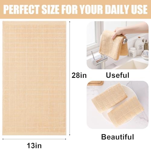 Homaxy 100% Cotton Terry Kitchen Towels, 12 Pack - Image 5