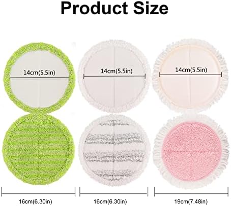 Cordless Electric Mop Pads, 6.3in Spin Mop Pads Compatible - Image 2