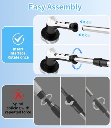 Electric Spin Scrubber, Cordless Power Shower Cleaning Brush - Image 6