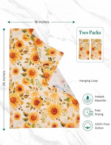 Flour Sack Kitchen Towels 2 Pack, 18x26 Inch - Image 2