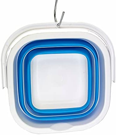 SAMMART Collapsible Rectangular Cleaning Bucket 5L- Foldable Camping Beach Sand - Image 5