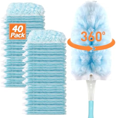 Heavy Duty Duster Refills for Swiffer Duster | 360° Unscented Disposable by EKACO