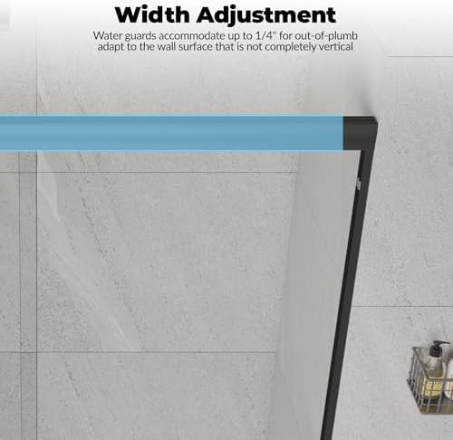 Frameless Sliding Shower Door, 44-48 Inch Width x 72 Inch Height, 1/4" Tempered - Image 4