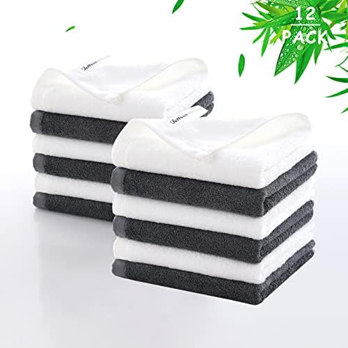 Wash Cloth 12 Ct, Large Face Towel by Jeffsun