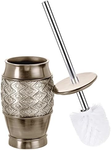 Creative Scents Dublin Silver Toilet Brush Set by CreativeScents