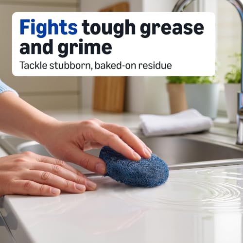 Amazon Basics Steel Wool Soap Pads, Cuts Grease and Removes Rust - Image 2