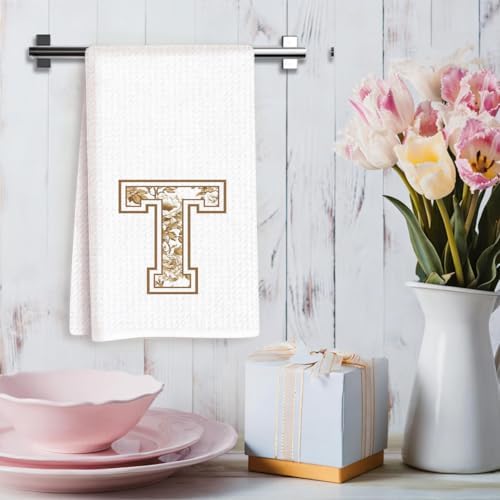 Chinoiserie Initial Kitchen Towels, Personalized Kitchen Towels, Personalized - Image 3
