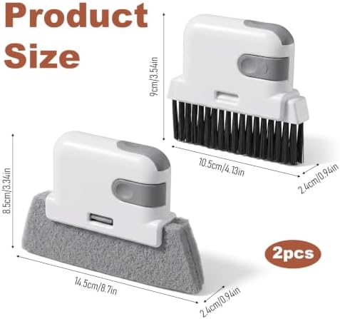 2 Pcs 2 in 1 Groove Cleaning Brush Window Track Crevice Cleaner - Image 2