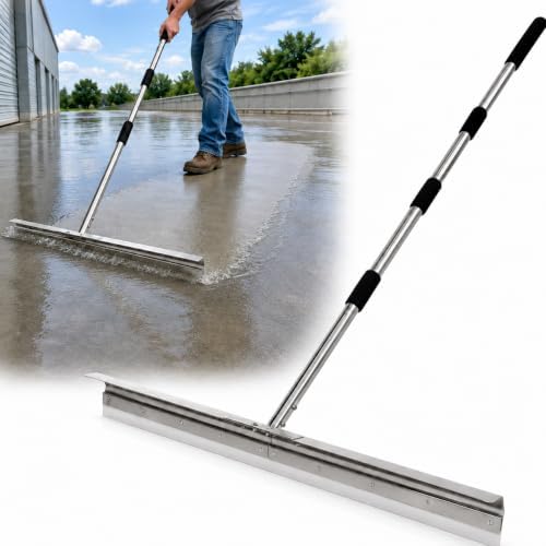 Large Floor Squeegee, 304 Stainless Steel Heavy Duty Water Removal Tool by FLXFLHJK