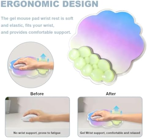 Gel Cloud Wrist Rest and Mouse Pad Support Set - Image 4