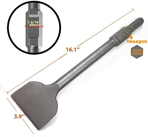 JACKCHEN 4 Inch Wide Tile & Removing Tile and Stone Chisel - Image 7