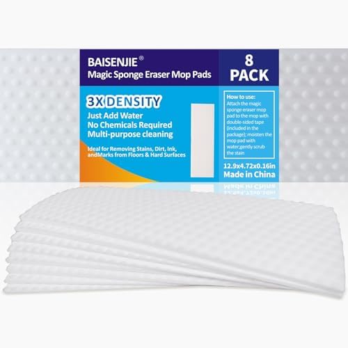 Magic Sponges Eraser Mop Pads Refills, Suitable by BAISENJIE