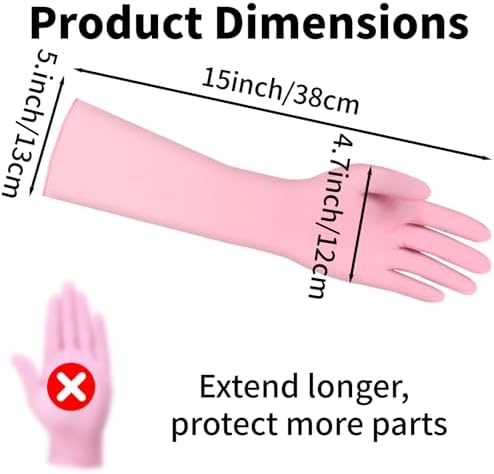 Long Sleeve 15inch Durable Nitrile Disposable Gloves Blue 30PCS - Image 4