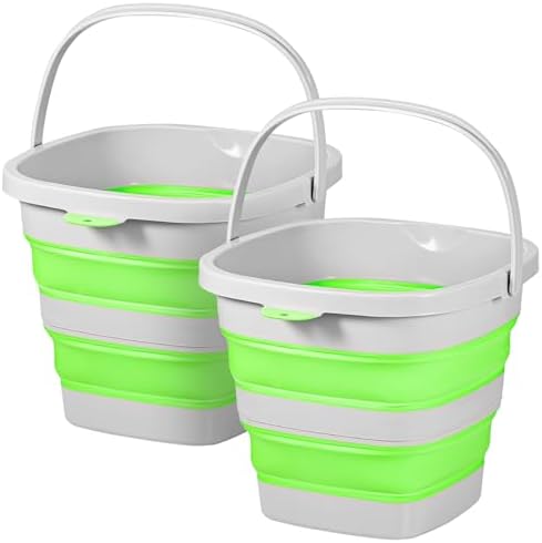 2 Pack 2.6 Gallon Collapsible Plastic Buckets by Unknown