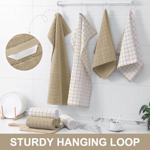 Homaxy Premium Cotton Kitchen Dish Cloths 12"x 12", 8 Pack - Image 6