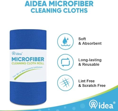 AIDEA Microfiber Cleaning Cloth Roll-50PK, Reusable Paper Towels 11.5×11.5" - Image 3
