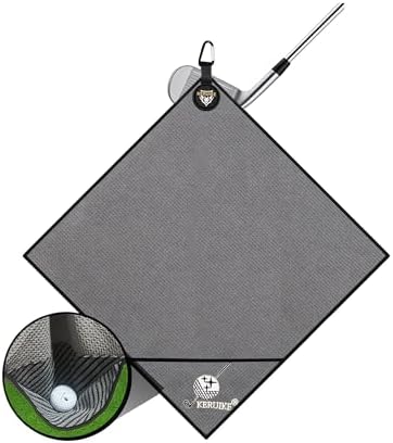 Magnetic Golf Towel with Upgraded Cleaning Pocket & Clip 20" x 20" by BoostYourOutdoorSportsGame