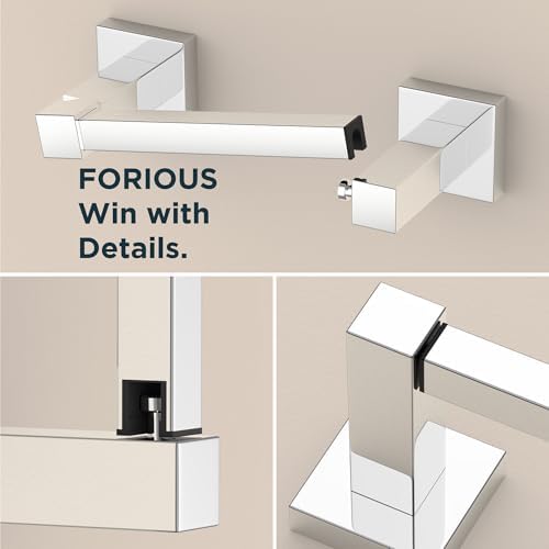 FORIOUS Toilet Paper Holder and Towel Ring Set, Bathroom Accessories Set - Image 3