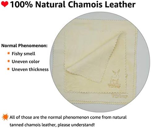 4 Pack Natural Chamois Glasses Cleaning Cloths - Image 6