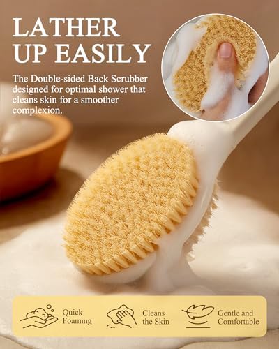 Shower Brush for Massage Dry Brushing: Back Scrubber for Shower - Image 4