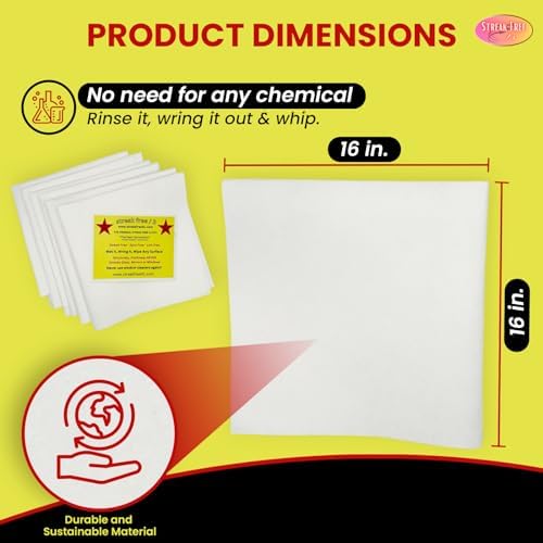 Streak Free/3 Microfiber Glass Cleaning Cloth, 6 Pack, Lint Free & Reusable - Image 3