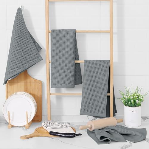 Homaxy 100% Cotton Waffle Weave Kitchen Dish Towels 18-Pack - Image 6
