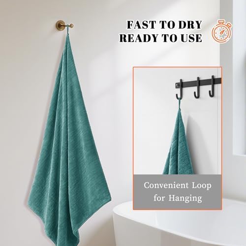 4 Pack Bath Towels Set 35 x 70in Extra Large, Ultra Soft Microfiber - Image 4