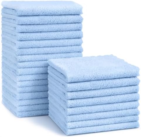 HOMEXCEL Baby Washcloths 20 Pack Microfiber Coral Fleece Soft Wash Cloths by HOMEXCEL