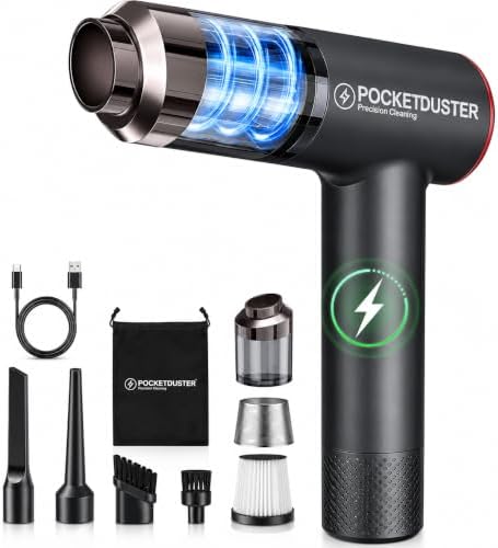 2-in-1 Compressed Air Duster and Mini Vacuum Cleaner by PocketDuster