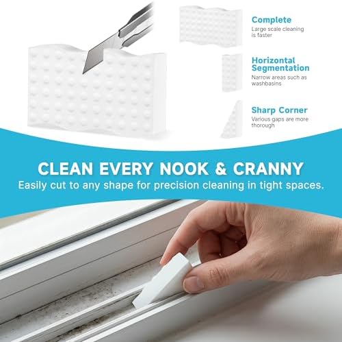 Silkyhose 30 Pack Melamine Sponge, 2X Density Magic Cleaning Eraser - Image 6