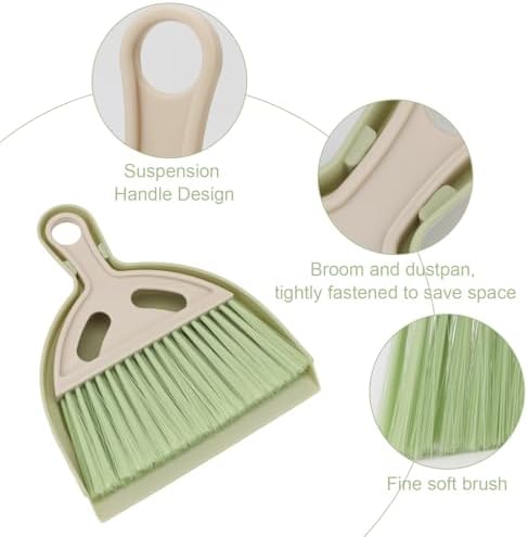 1 Pcs Mini Broom and Dustpan Set Small Whisk Broom Hand Held - Image 6