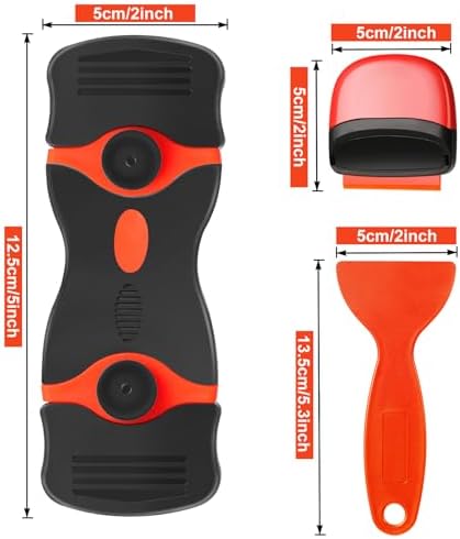 Tallew 9 Pcs Plastic Scraper Set Paint Tool Non Scratch Putty - Image 2