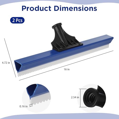 2 Pack 16-Inch Epoxy Squeegee, Lightweight Floor Squeegees - Image 4