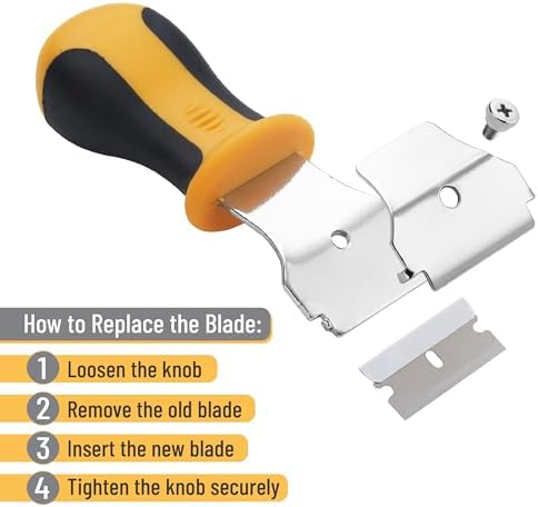 Bates- Razor Blade Scraper Set, 2 Pack, Standard & Adjustable Handle - Image 6
