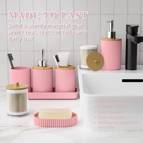 Pink Bathroom Accessories Set - Image 4