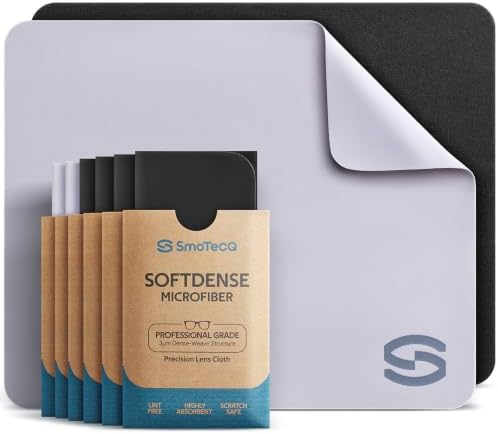 SmoTecQ SoftDense Microfiber Lens Cleaning Cloths – Professional Grade 3μm by SmoTecQ